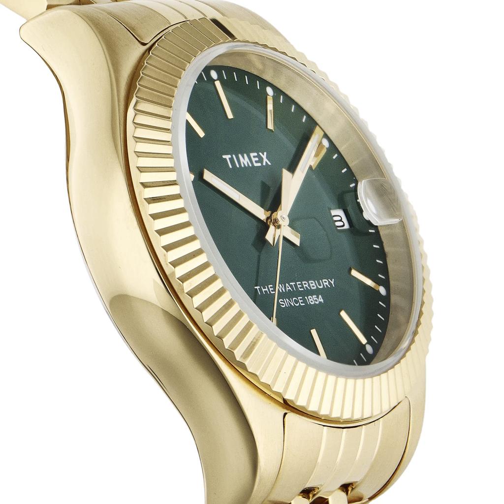 TIMEX Часы Waterbury Quartz 5 ATM Водостойкие Минеральное стекло Зеленый циферблат, Механизм, Водонепроницаемость, Стекло, Циферблат, TW2V31700, Женские [Оригинал]