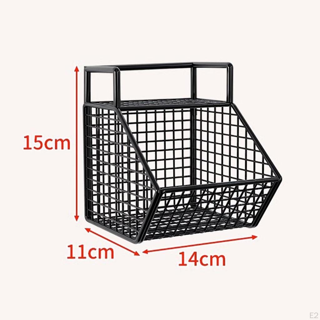 Adhesives Small Metal Basket Farmhouse Food Storage Mesh Bin Fruit Shelf Vegetable Rack Kitchen