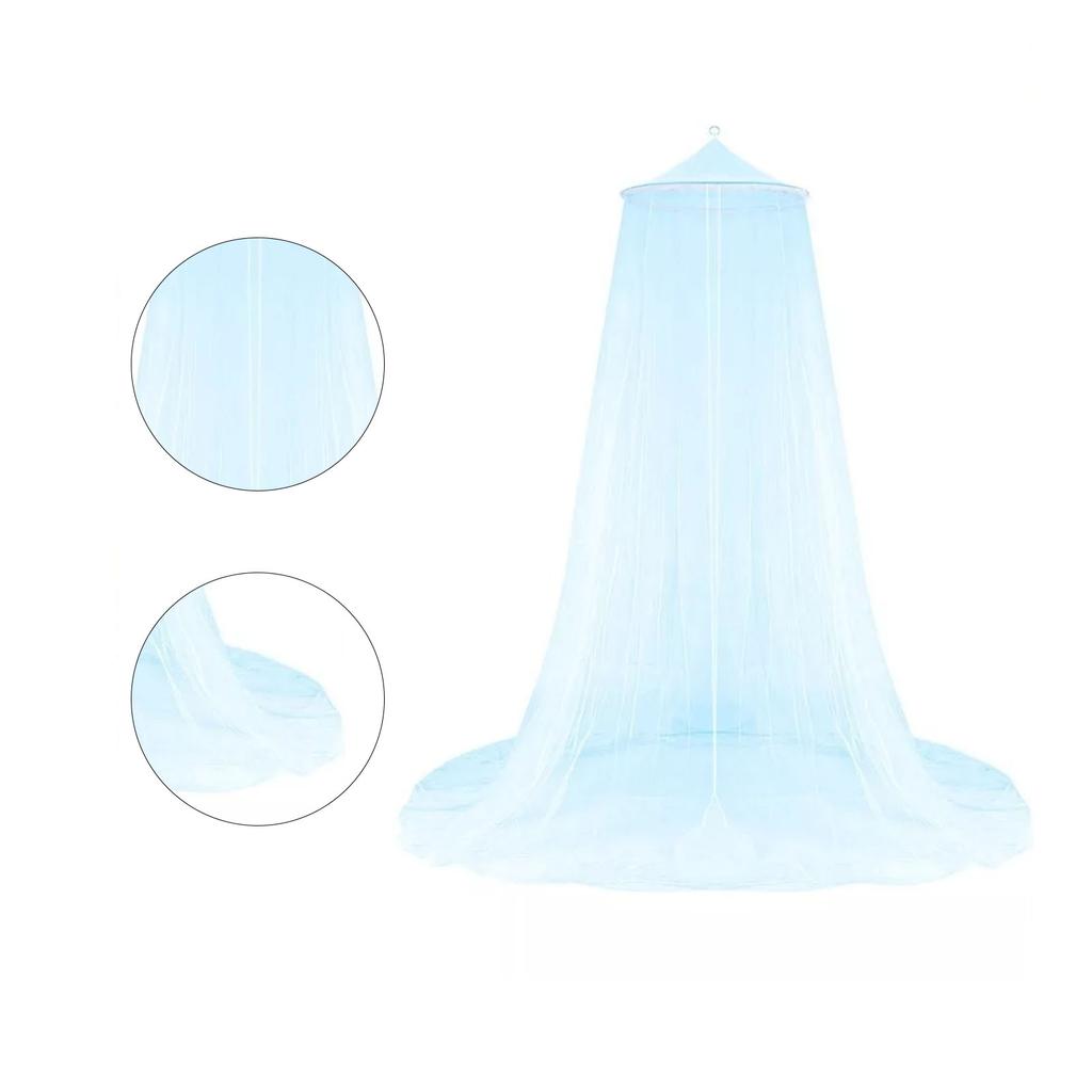 Queen Size Bed Canopy Princess Round Dome Bed Canopy Dome for Picnic Courtyard Outdoor Household Blue