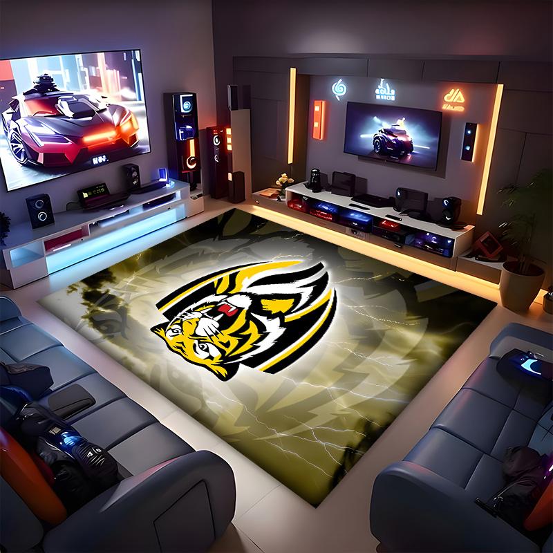 Полиэстеровый ковер Richmond Tigers, Мягкий коврик для помещений под офисное кресло, в гостиную, к компьютерному столу - Декоративный дизайн коврика для домашнего офиса