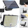 Солнечные уличные фонари, 304 светодиодных уличных фонаря с датчиком движения, 4-головочный охранный фонарь, водонепроницаемость IP65, широкоугольный прожекторный настенный светильник