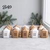 Party Supplies for Guests 10PCS House Shaped Candy Boxes with Lanyard, DIY Decorative Cardboard Hollow Window Gift Treat Containers, Small Item