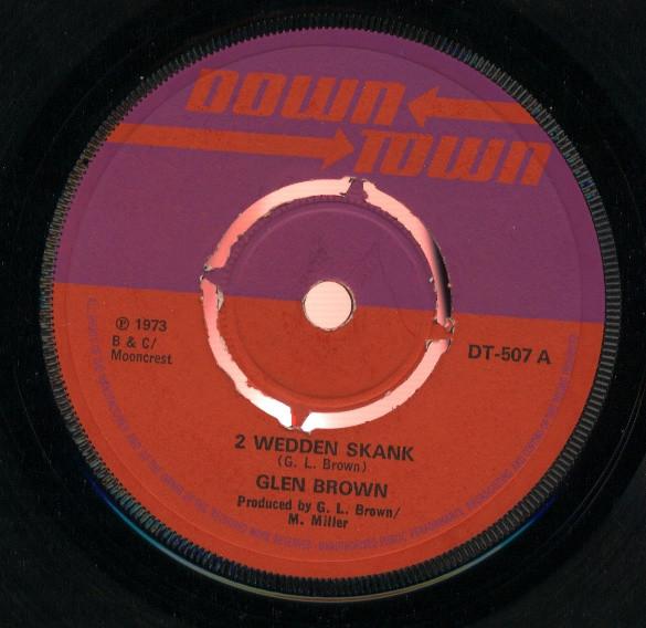 7-дюймовая пластинка GLEN BROWN BERRY SIMPSON 2 Wedden Skank Daughter A Whole L DT507 DOWNTOWN 1973 UK Регги Ска Даб Б/у
