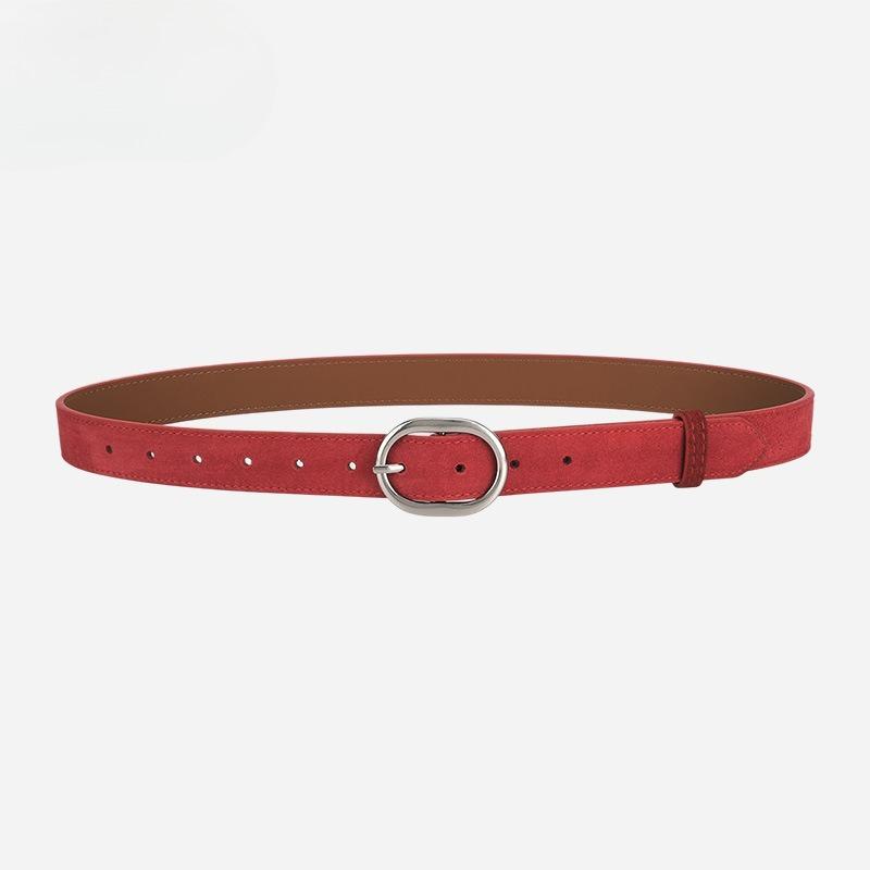 High-end Matte Leather Belt for Women with Versatile Skirt and Pants Decoration Ins Belt for Women