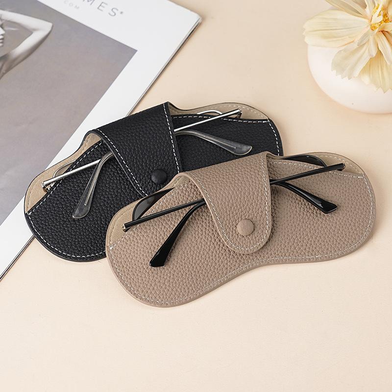 Литературный молодежный женский чехол для очков из кожи первого слоя, пылезащитный бокс для хранения солнцезащитных очков, защитный чехол для солнцезащитных очков из мягкой кожи