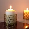 Nordic Style Candlestick Golden Geometric Hollow Iron Candlestick Creative Aromatherapy Candle Cup Home Decoration Ornament YLE613