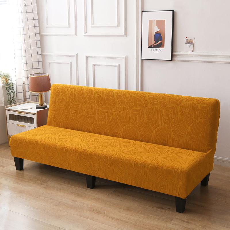 LANMOLIFE Stretch Futon Slipcover Armless Sofa Cover Furniture Protector Without Armrests Slipcover Soft