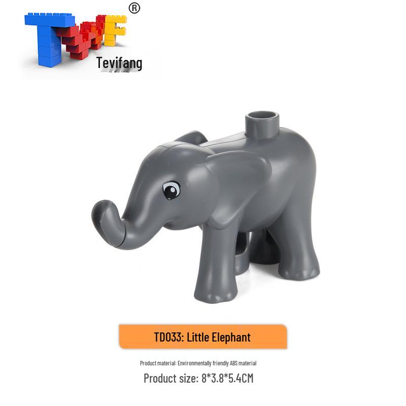 Крупные строительные блоки из частиц: Совместимые Игрушки для Обучения Животным Фермы Прерии Океана для Детей