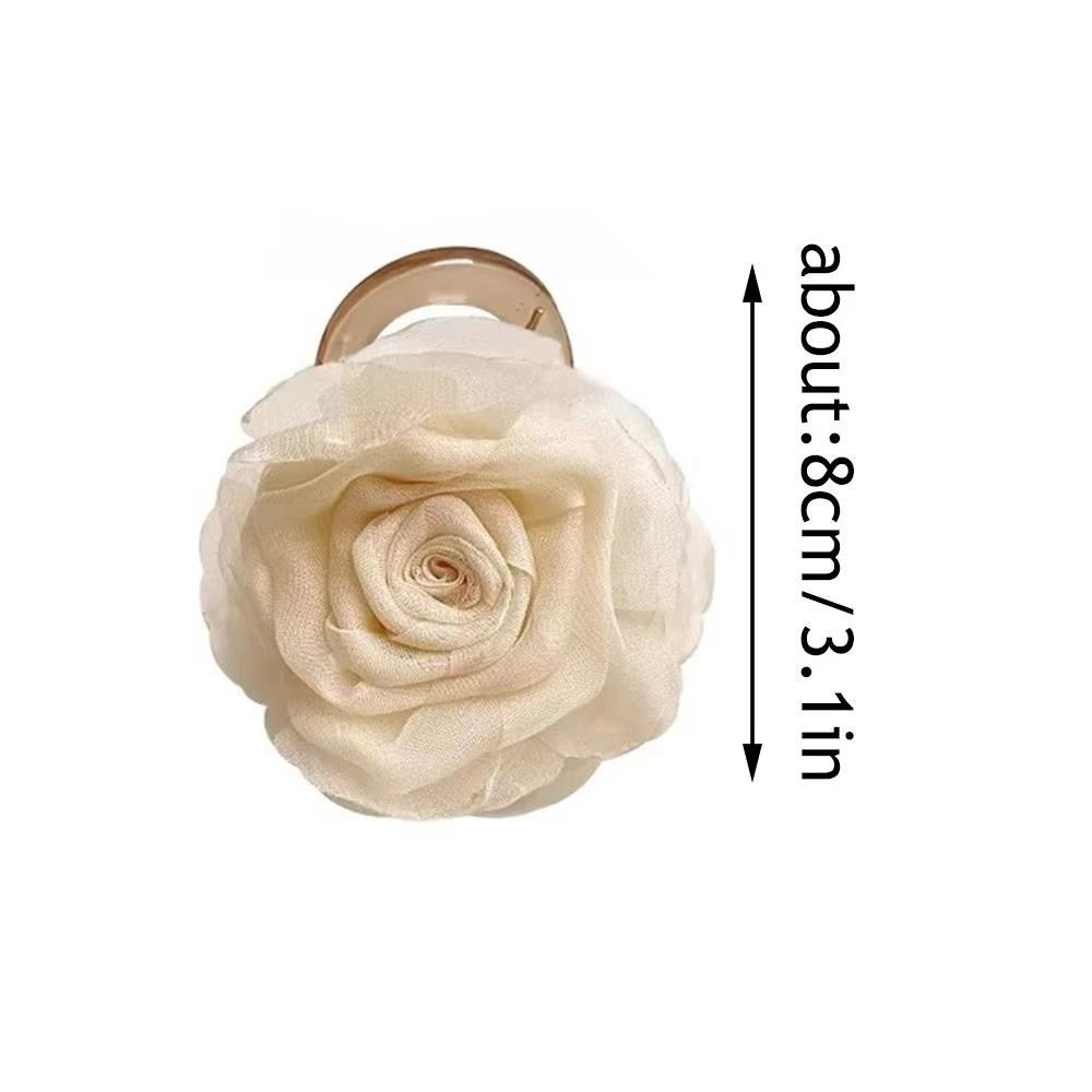 Double-Sided Hair Claw Rose Flower Floral Hairpin Sweet Hair Clip Hair Accessories