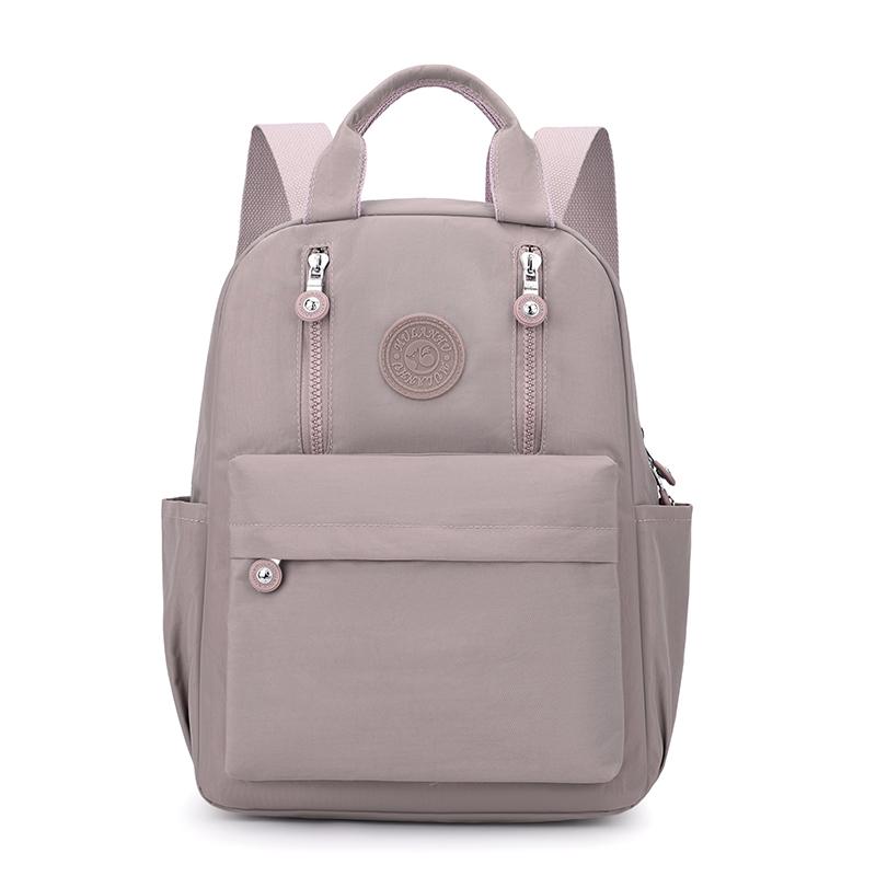 Однотонный женский рюкзак большой вместимости из нейлона