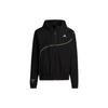 Windbreaker With Stripe Print And Logo Zip Hoodie Men Jacket Black HS6873