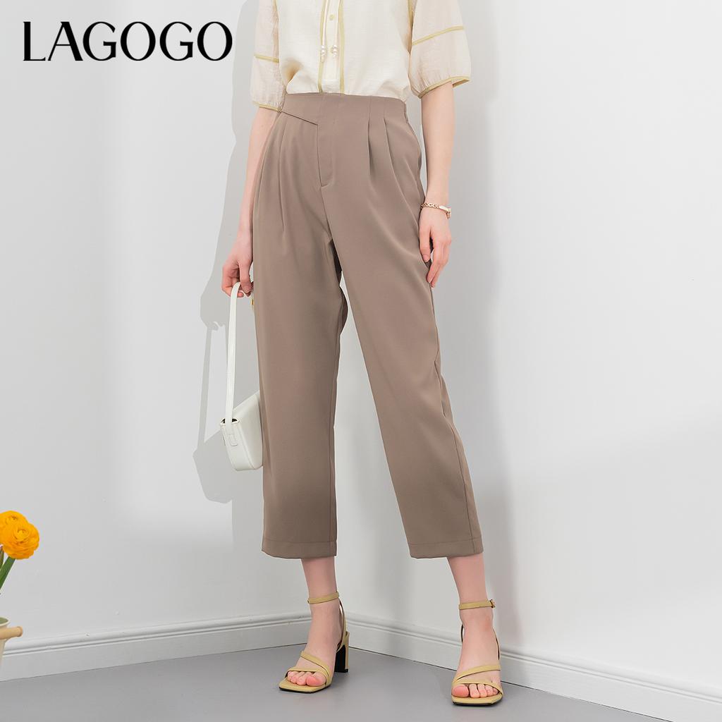Lagogo Lago Valley High Waist Slimming Commuting Comfortable Casual Pants for Women