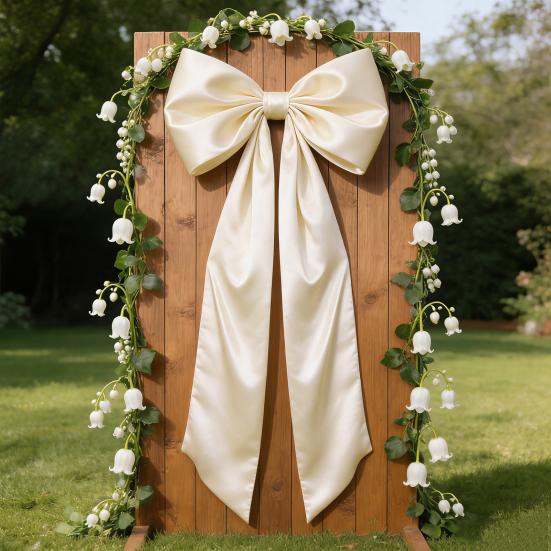 Галстук-бабочка Гладкий сатин Большой бант Декор Праздничное украшение Вечеринка Гостиная Спальня Сад