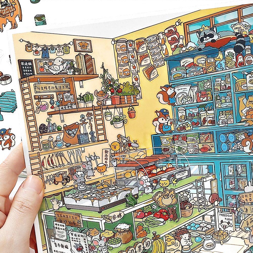 DIY 3D Landscape Sticker PET Miniature Scene Collage New Miniature Landscape Sticker Gift