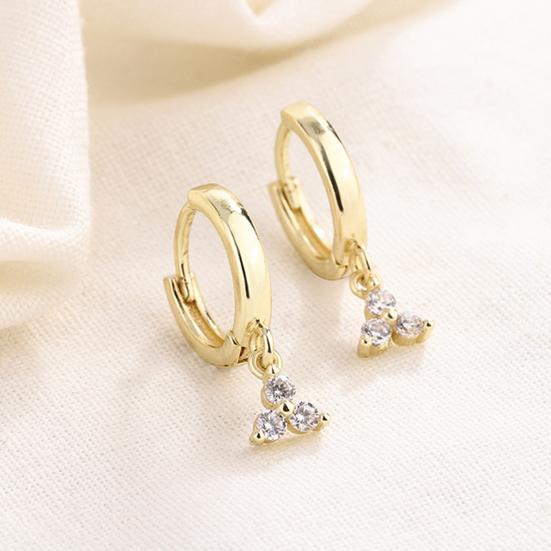 1 пара серег-колец для женщин, медные серьги с позолотой 14 карат, гипоаллергенные серьги-кольца с кубическим цирконием, женские