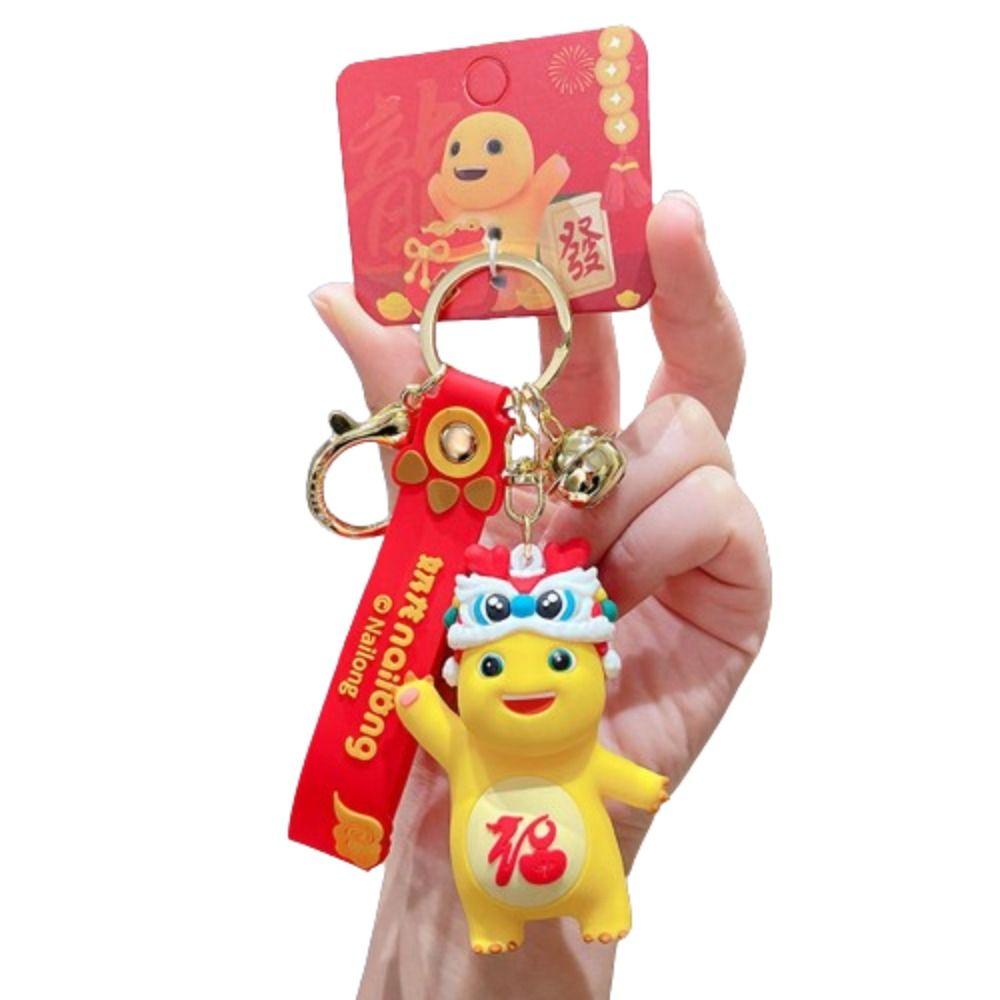 Молочный Дракон Молочный Дракон Весенний Фестиваль Брелок Мультяшный Дракон Брелок Украшения Автомобильный Брелок Для Ключей