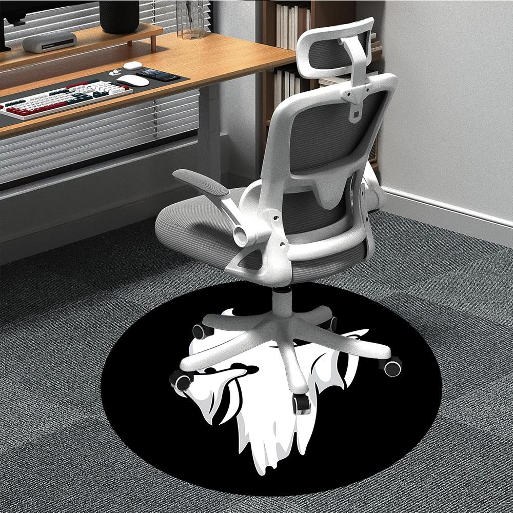 1pc Ghost Spirit Office Round Area Rug, Under Office Chairs Bedroom Living Room Home Decor, Room Deco, Available in Various Sizes