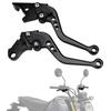 Набор рычагов тормоза и сцепления для мотоцикла JFG, Регулируемый, Складывающийся, Алюминиевый, Совместимые транспортные средства, Monkey 125, GLOM125 [GROM125], MSX125, Мотоциклы - Черный