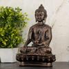 Buddha Statue Showpiece Idol Home Decor Items for Living Room and Gifts (Antique Copper)