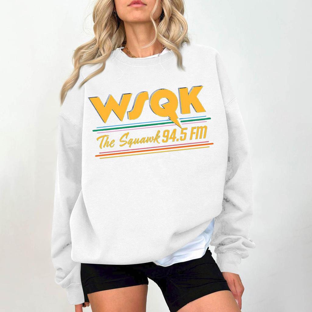 Женский модный и повседневный свитшот с длинным рукавом, круглым вырезом и принтом