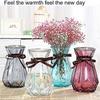 Vase blue transparent heavy glass vase origami flower arrangement green plant hydroponic decoration