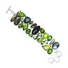 Shiney Labradorite PeridotGemstone Women's Unisex Silver Jewelry Bracelets 7-8''