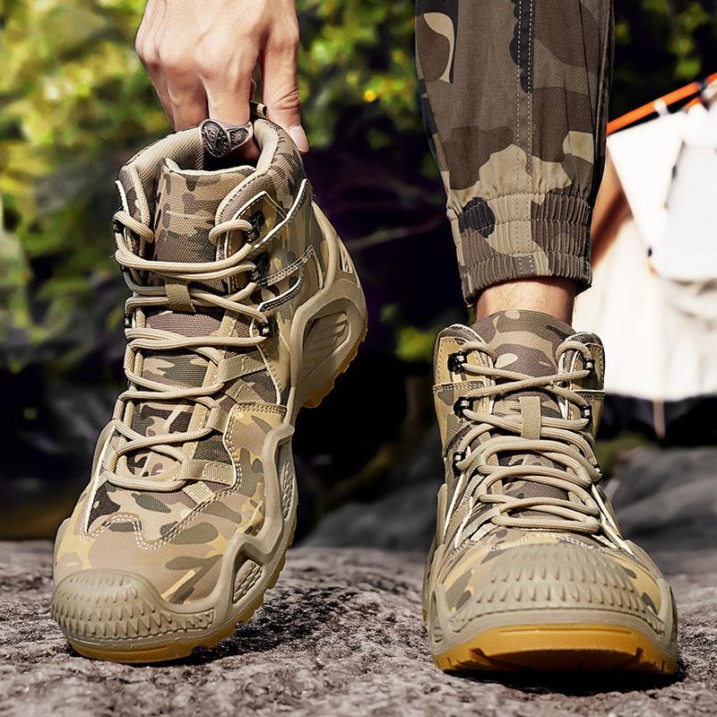 Кроссовки мужские высокие кроссовки для активного отдыха износостойкие и нескользящие кроссовки для походов осень и зима новые бархатные ботинки большого размера для бездорожья