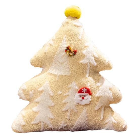 Плюшевая подушка в виде рождественской елки, мультяшная мягкая игрушка, мягкая диванная подушка, праздничное украшение для дома для дивана