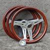 14Inch 358mm Classic Wooden Steering Wheel Universal Racing Sport Steering Wheel 74mm PCD
