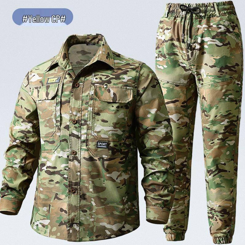 Men's Quick-Dry Summer Workwear Set: Breathable, Sun-Protective Suit for Outdoor Construction and Workshop Tasks