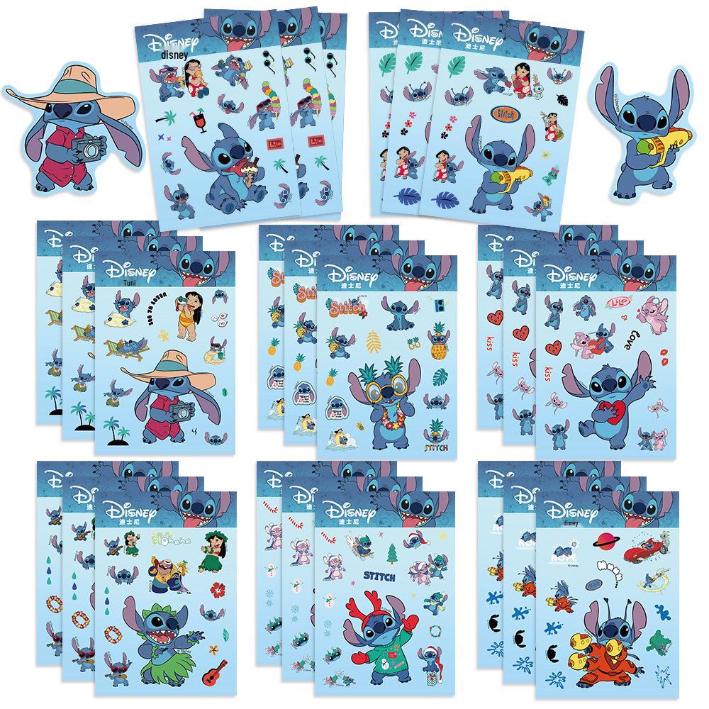 8-Sheet Cartoon Character Waterproof Jigsaw Stickers for Scrapbooking