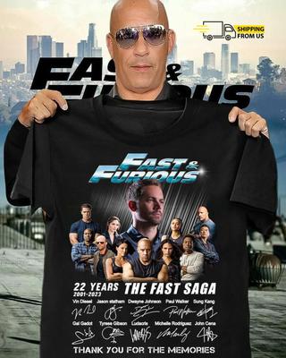 Fast and Furious TShirt 22 Years The Fast Saga Shirt Vin Diesel Shirt Thank You for The Memories Dom Toretto Shirt