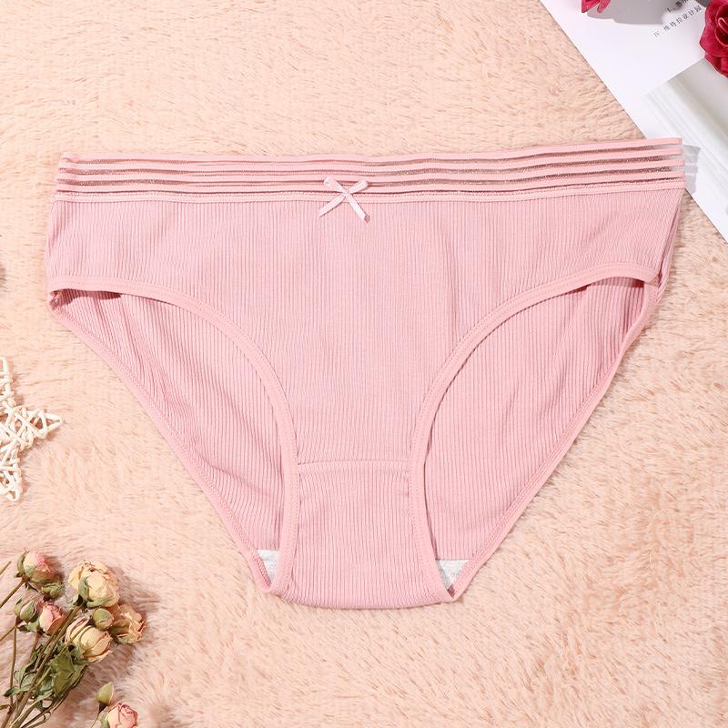 CFSC Women's Large Size Underwear Solid Color Print Underwear