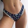 TERMEZY Women's Seamless Ice Silk Panties Sweet Printing Lace Side Underwear Ladies G-String Intimates Half Wrapped Hip Lingerie