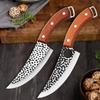 Охотничий нож из нержавеющей стали, кованый нож ручной работы, кухонные ножи шеф-повара, ножи для рыбы, резак для мяса, нож для мяса