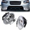 2X Передняя прозрачная противотуманная фара с лампой для Hyundai Santa Fe 2007-2009