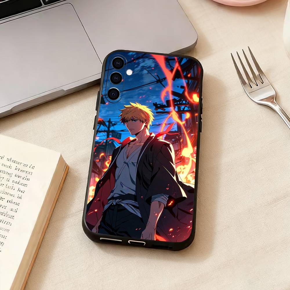 B-Bleachs K-Kurosaki-i Ichigo Phone Case Black Silicone Soft For Samsung Galaxy A73,A72,A71,A70,A53,A52,A51