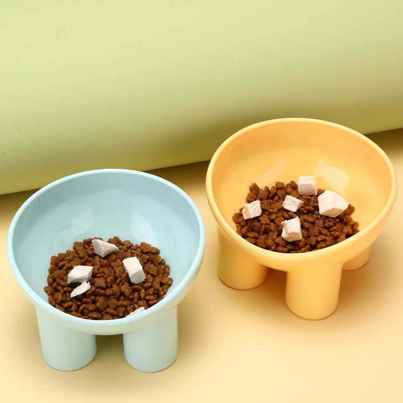 Large Anti-Tip Cat & Dog Bowl: Slanted Design, Cervical Protection