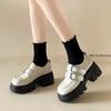 Модные плоские черные туфли для женщин, оксфорды, сабо на платформе, осенние белые кроссовки с круглым носком, мокасины с мехом, женская обувь с мелким горлом