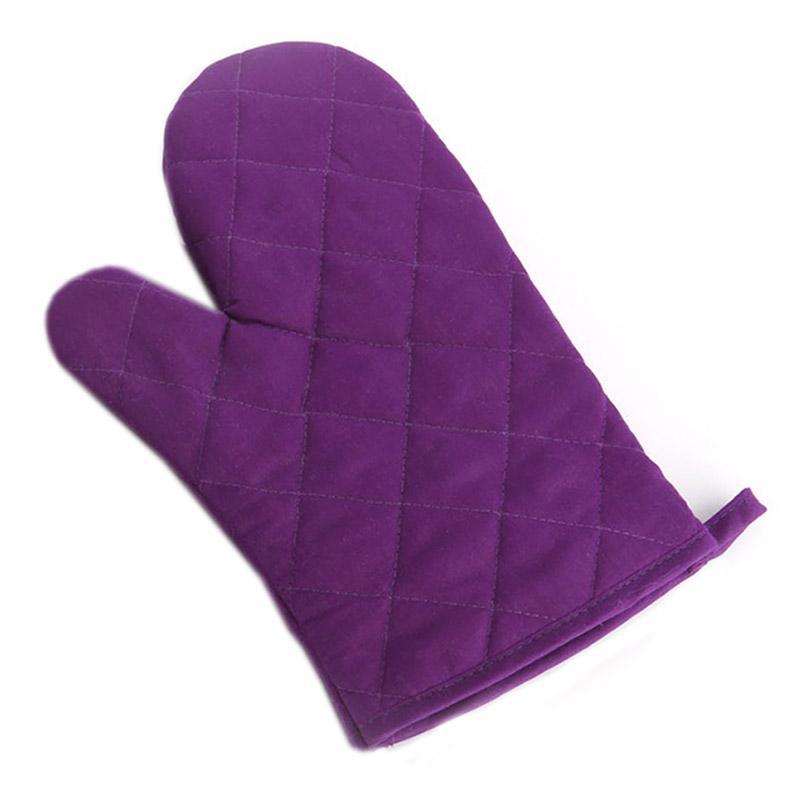 Home Living Professional Solid Hot Insulation High-temperature Thick Oven Mitts 1PC Cotton Kitchen Supplies Microwave Oven Gloves