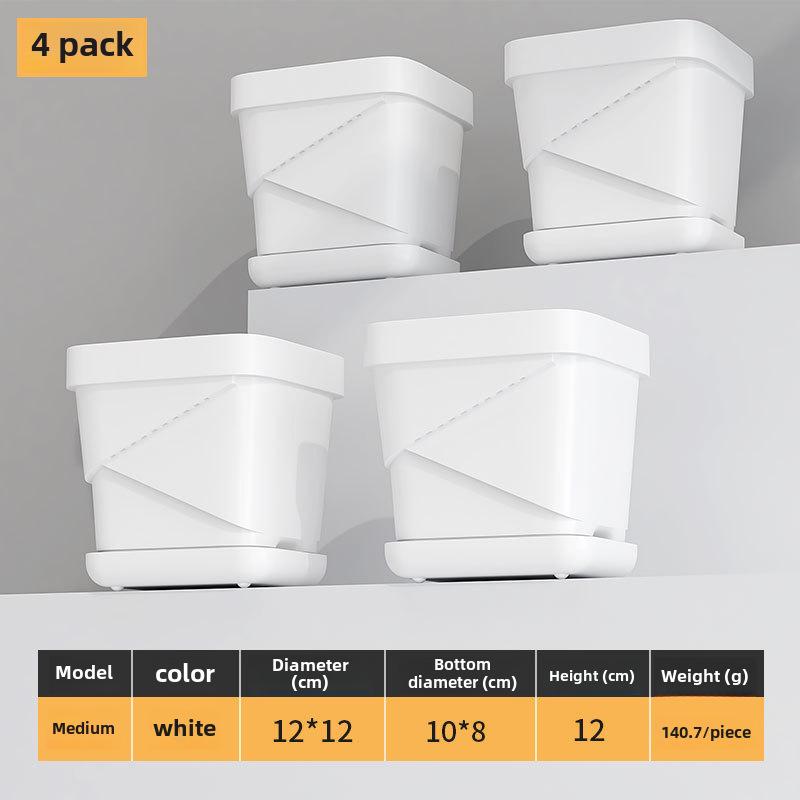 Прочные дышащие пластиковые квадратные цветочные горшки для дома и офиса