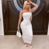 Летнее женское сексуальное длинное пляжное платье без рукавов с грудью, модные женские длинные платья