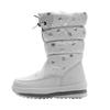 Women's White Waterproof Non-Slip Fleece-Lined Snow Boots - Korean Style, Plus Size, Cotton, Thickened Winter Footwear