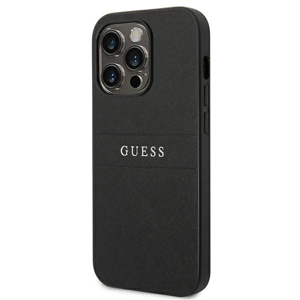 Guess Guhcp14Lpsasbbk Iphone 14 Pro 6.1 Black/Black Saffiano Strap
