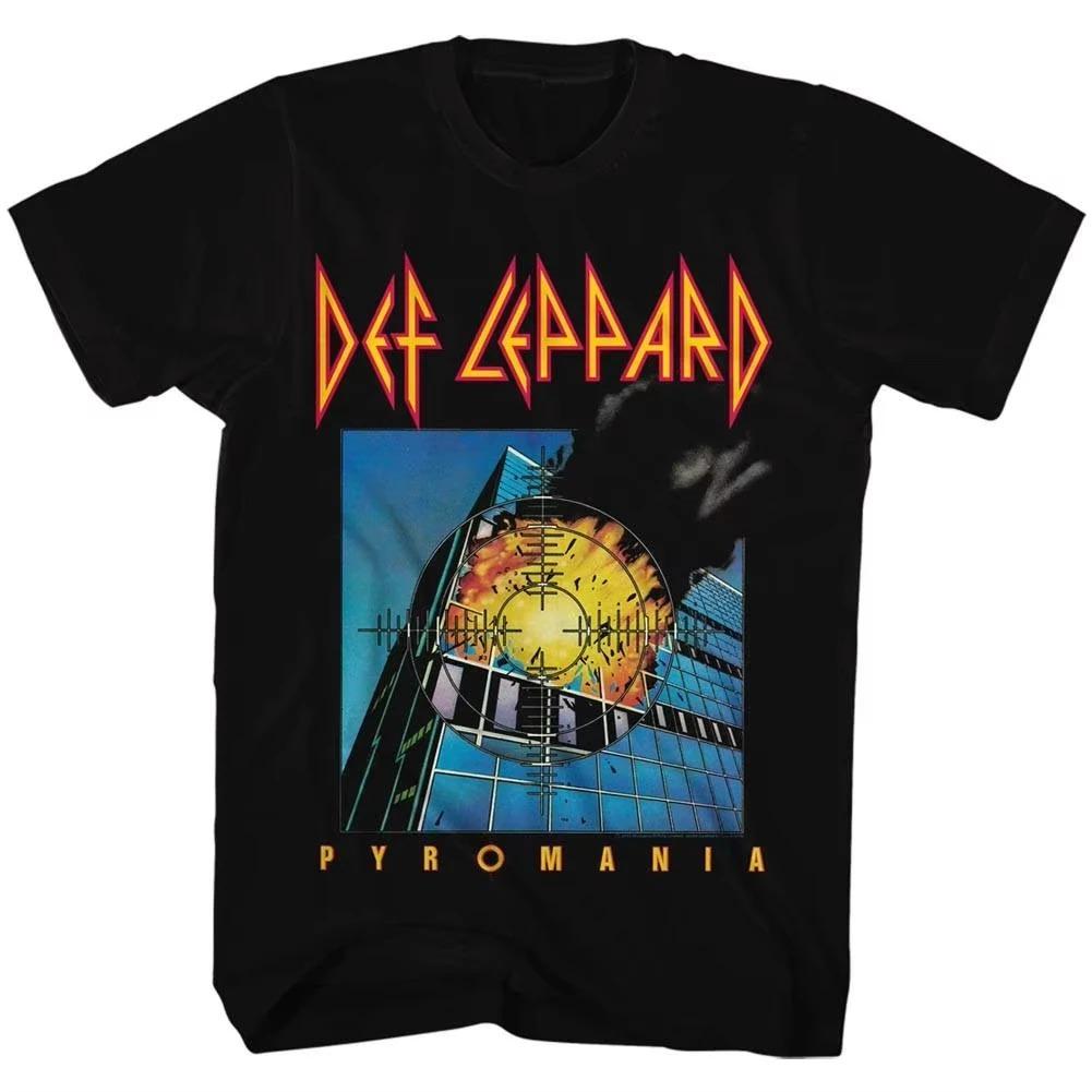 2026 British Hard Rock Band Def Leppard Graphic Print T-Shirt Women Men Loose Casual Oversized Top O-neck Cotton Solf Summer New Tee Short Sleeve