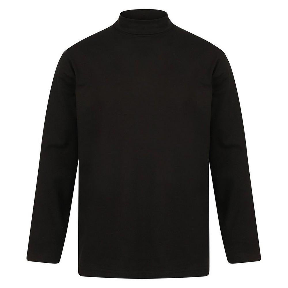 Henbury Mens Roll Neck Long-Sleeved Top