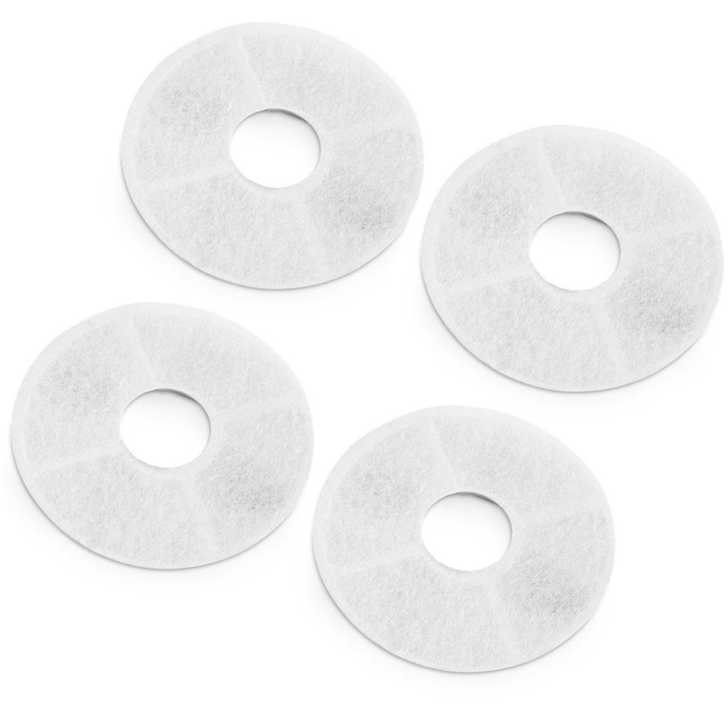4pcs Cat Water Fountain Filters Activated Carbon Resin Round Replacement Multi Triple Water
