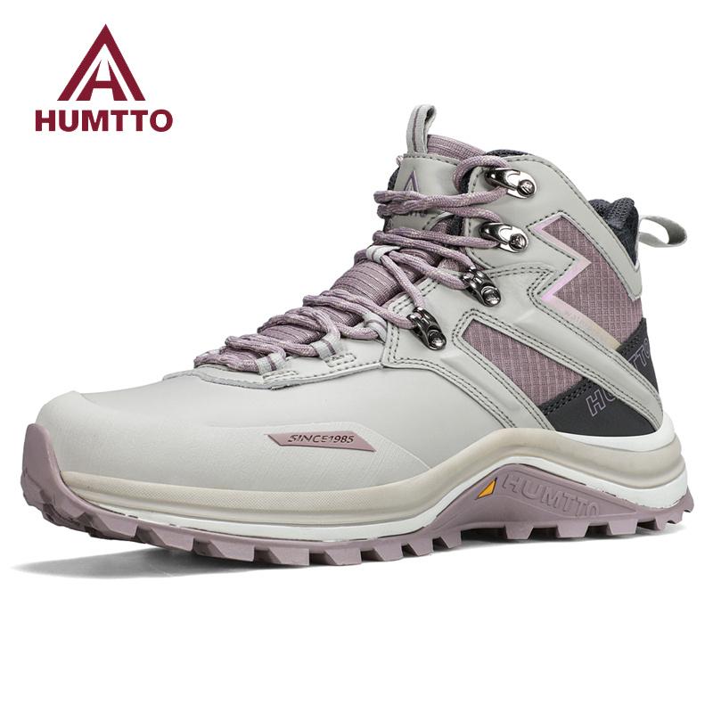 HUMTTO Ботинки для походов для женщин Ботинки женские на нескользящей платформе Зимние защитные кроссовки для активного отдыха Дышащая треккинговая обувь