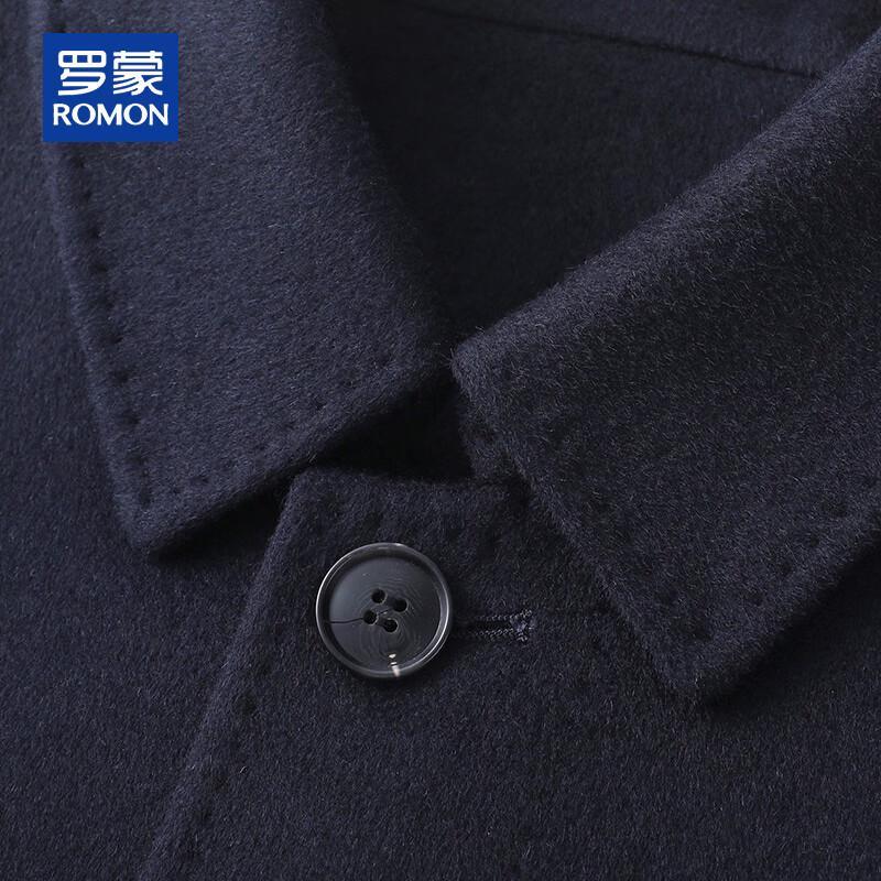 ROMON Мужское демисезонное пальто средней длины из смесовой шерсти