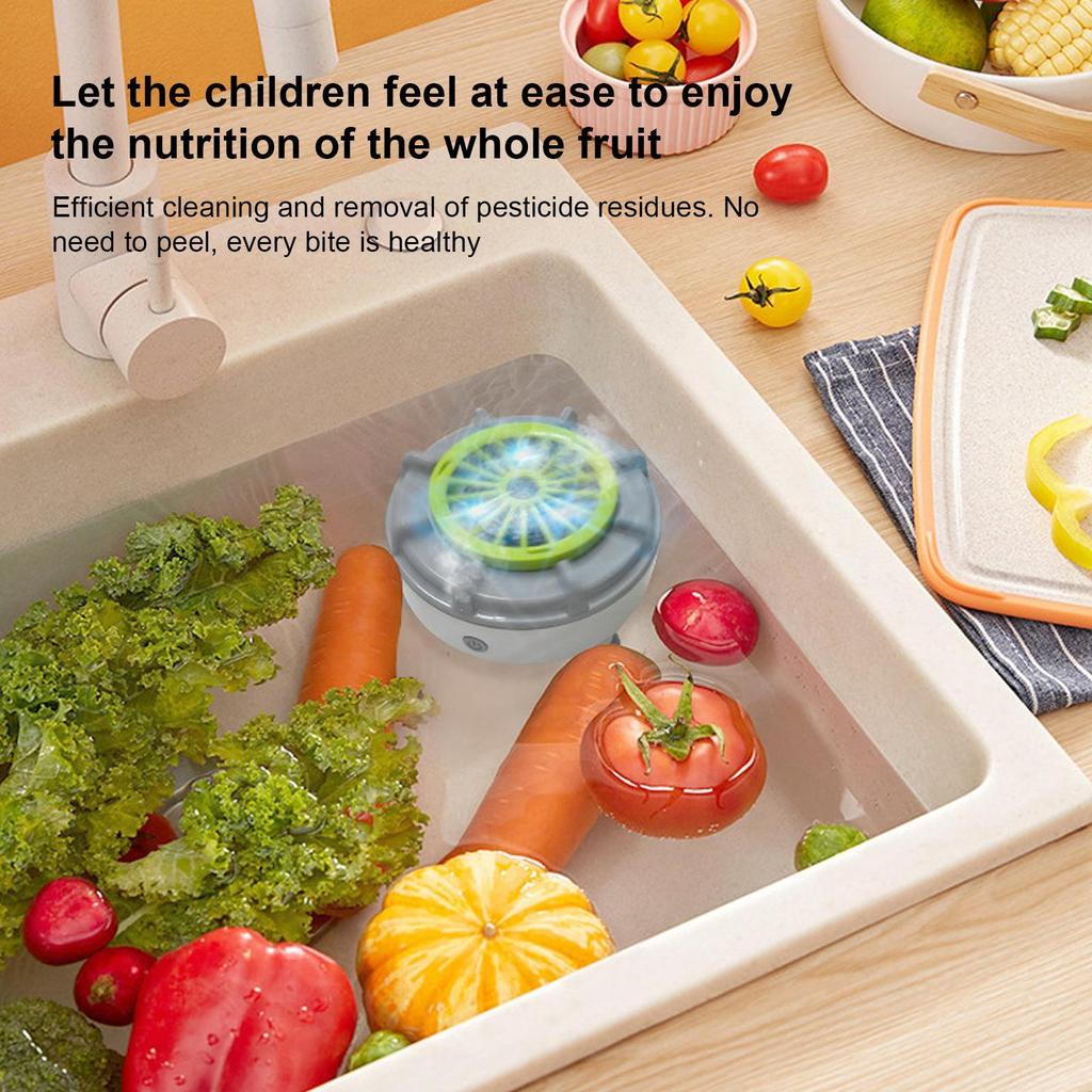 Портативная машина для чистки фруктов и овощей Автоматический турбинный очиститель Водонепроницаемая электрическая мойка для продуктов для мяса морепродуктов ягод
